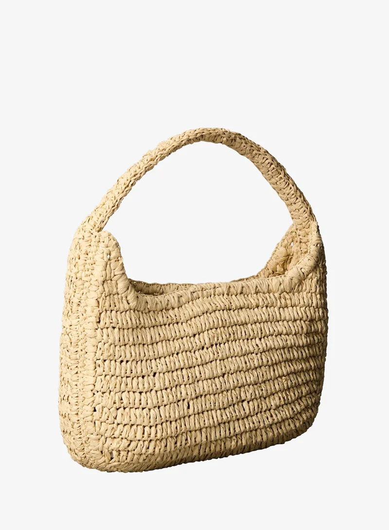 Calvin Klein NATURAL RAFFIA Raffia Small Shoulder Bag for Women | Best Price UAE